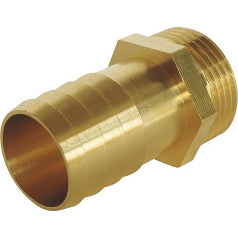 1 Raccord cannelé, laiton, mâle 3/4", tuyau 20mm, arrosage extérieur