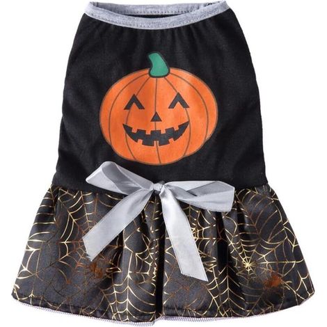 Halloween Chien Robes Jupe Citrouille araignée vêtements pour Animaux de Compagnie Costume pour Chiot Chats Cosplay(S) (1/5)