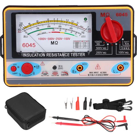 Testeur de Résistance d'Isolation Portable Haute Précision 1000V 5MΩ-2000MΩ