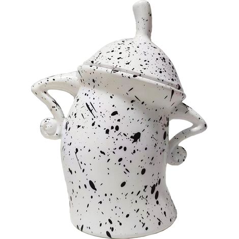 1 bocal de conservation alimentaire, en plastique blanc, 20 x 16 x 9 cm, pour bonbons, biscuits, riz et sucre (1/5)