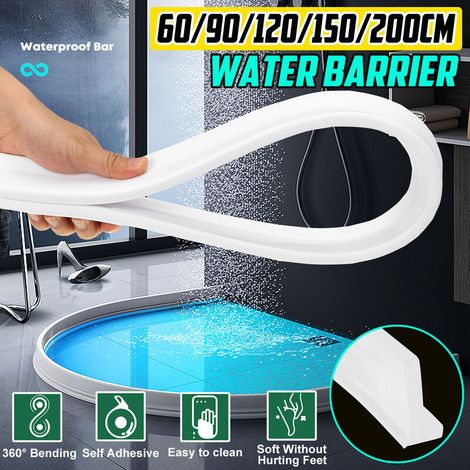 Home Shower door Dam Water stopper Foldable shower threshold Water barrier (150 cm) (1/3)
