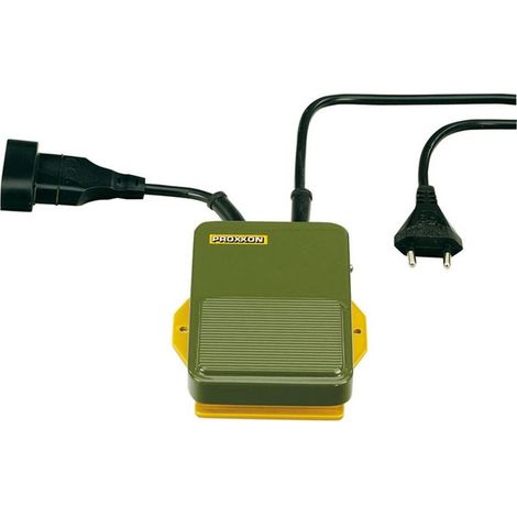 Proxxon – Interrupteur au pied pour appareils jusqu'à 500W – Boîtier en nylon renforcé – Cordon 250 cm – Compatible prises 2 broches (1/4)