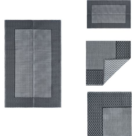 Tapis d'extérieur ARAKIL Gris 190x290 cm PP - Tapis Exterieur - Tapis De Terrasse - Tapis De Balcon - Tapis Design - Motif Jacquard (1/5)