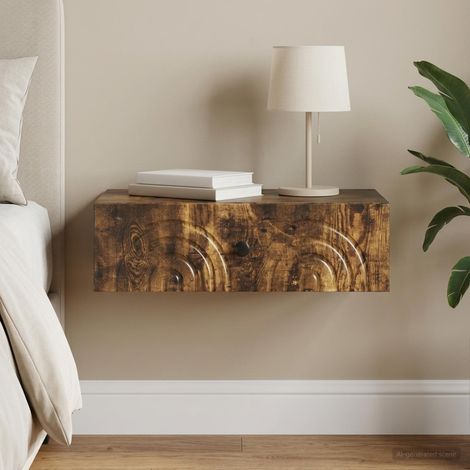 vidaXL Wall-Mounted Side Table 59 x 34.5 x 17 cm Engineered Wood (1/5)