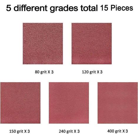 Promotion, Bande Abrasive, 15 Bandes Abrasives 100 x 610 mm Assortiment de 3 pièces par granulation 80/120/150/240/400 pour Ponceuse Bande Lime Électrique (1/5)
