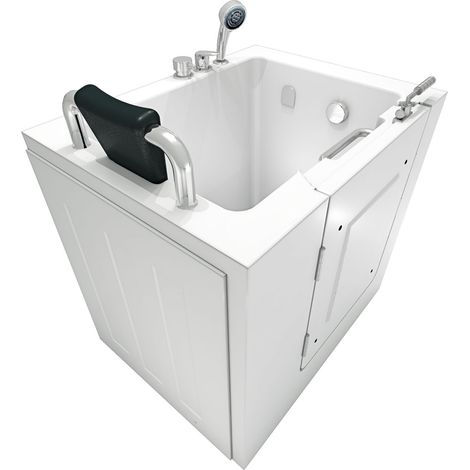 Senioren Sitzbadewanne Sitzwanne Badewanne mit Tür S02-C-L 100x78 cm (1/5)