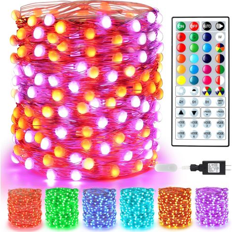 Halloween Fairy String Lights, 20M 200 LED Color Changing Orange Halloween Lights with Remote Control, for Halloween Christmas Indoor Room (1/5)
