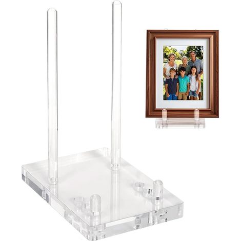 Support pour assiettes Design moderne réglable gain de place Support pour assiettes, cadre photo ou présentoir Pour livre, disque, cadre, œuvre d'art, maison, chambre, salon, bureau (1/5)