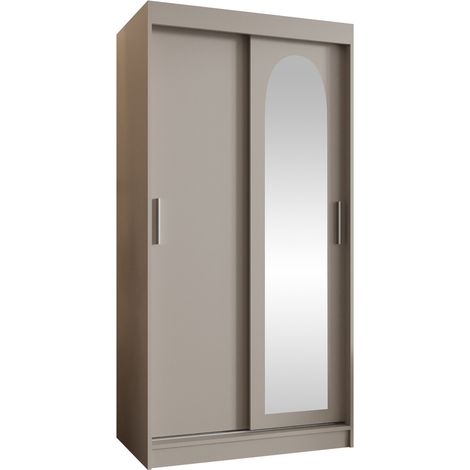 Armoire Hartford 505, Cachemire, 200x100x62cm, Portes d'armoire: Coulissantes, Nombre d'étagères: 3