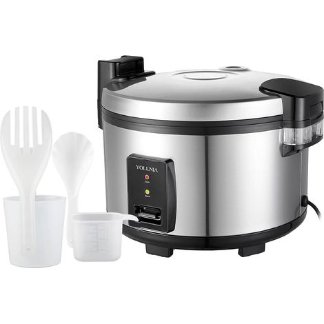 Cuiseur de Riz 23L Grande Capacité Pour 50-80 personnes, antiadhésif, sans le brûler, avec fonction maintien au chaud, 2500 W, Bol antiadhésif amovible lavable,acier inoxydable (1/5)