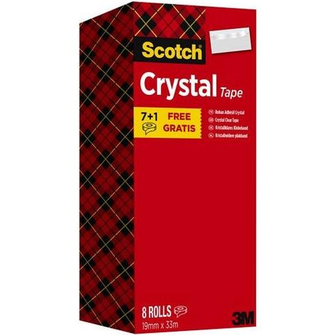 3M 7100026961 cinta adhesiva Apto para uso en interior 33 m Cloruro de polivinilo (PVC) Transparente (1/4)