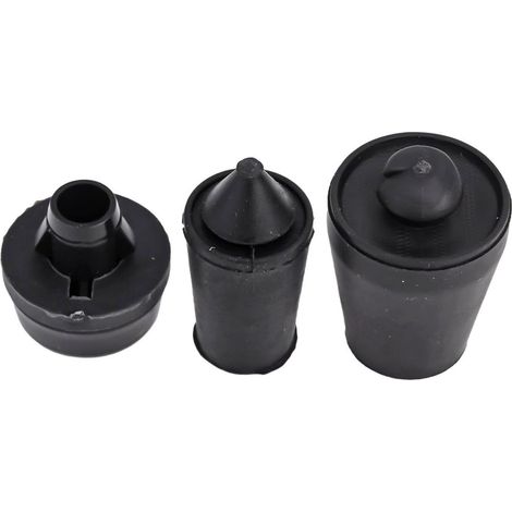 Tampon Amortisseur Arrière - Caoutchouc Noir - Compatible Modèles 2009 à 2012 - Lot de 3 Pièces (1/5)