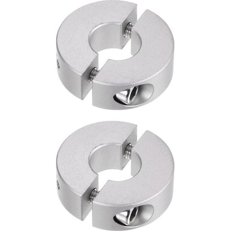 2 Stück Einstellring-Achsenanschlagring, doppelt geteilter Anschlag für 14-mm-Wellenkragen-Schraubklemme, 35 mm Außendurchmesser, 12 mm Breite, Stiftpositions-Haltescheibe, Riemenscheibe, Werkzeugmasc