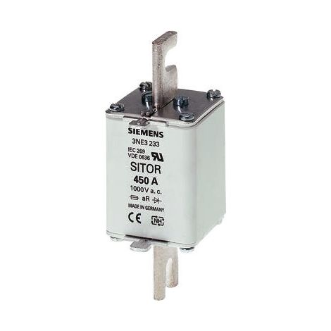 Fusible NH 200A Siemens C00 1kV, aR ( Prix pour Paquet de 3 )
