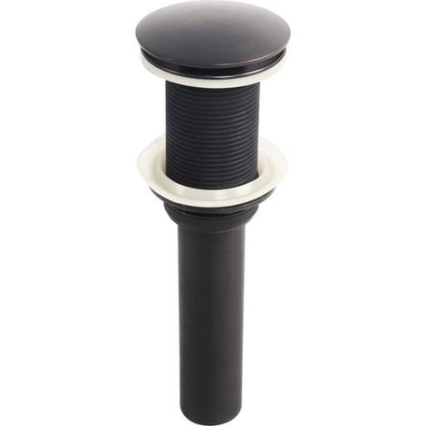 Un-Fendue Bassin évier Robinet Poussez Pop-Up Cliquez Clack Maker Bouchon Stopper sans débordement Fait (Noir)