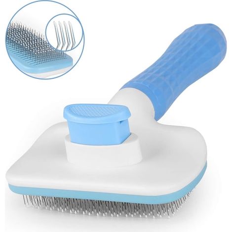 Brosse à lisser autonettoyante, brosse pour chien et chat, élimine les poils lâches et les nœuds (1/5)