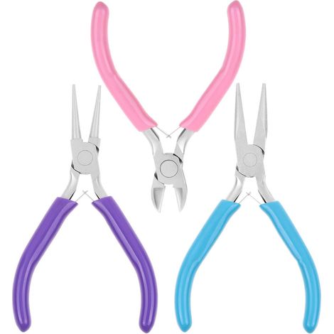 Jewelry Set of 3 Plier Round Nose and Wire Pliers for Jewelry Making, Repair, and Wire Winding, DIY