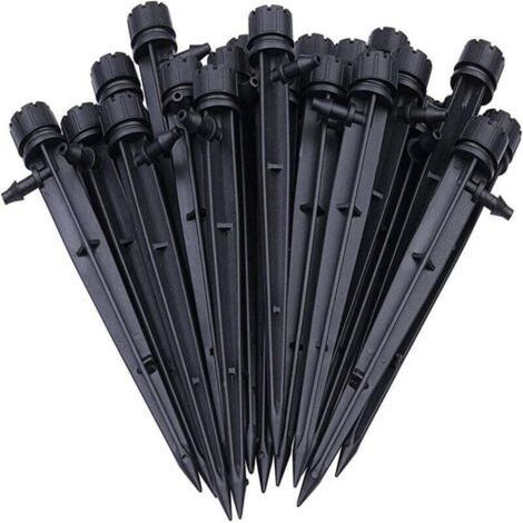 100pcs Adjustable Hose Irrigation Dripper Automatic Drip Watering System Micro Sprinklers Drippers for Plant Greenhouse DIY Garden - (1/4)