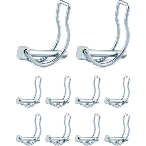 10 Pcs Goupille de Veouillage Fome D, Goupille Secuite en Acie au Cabone Galvanisé pou Jadin Pelouse emoques - 6 x 45 mm (1/5)