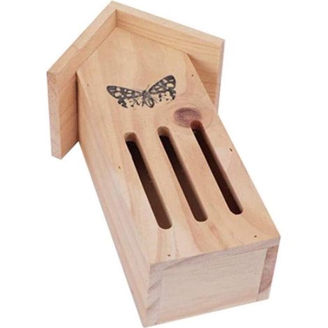 Casa para mariposas, casa de madera para insectos, casa para abejas, hotel de madera para insectos, hábitat de anidación para jardín exterior, abeja, mariposa, mariquita (1/5)