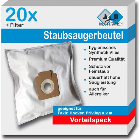 Lot de 20 sacs d'aspirateur pour Hoover Freespace Evo FV70FV11 TFV 2014 B Freespace Evo (1/5)