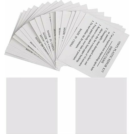 Lot de 50 Patchs de Réparation 5,5 x 6,5 cm Rustine de Réparation pour Piscines, Matelas, Bouées, Spas Gonflables, (1/4)
