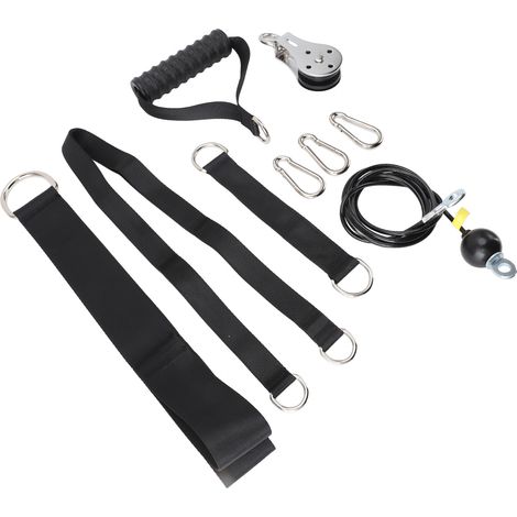 Système de poulie de traction avec câble métallique de 2 m pour triceps, accessoire de traction pour salle de sport à domicile (1/5)