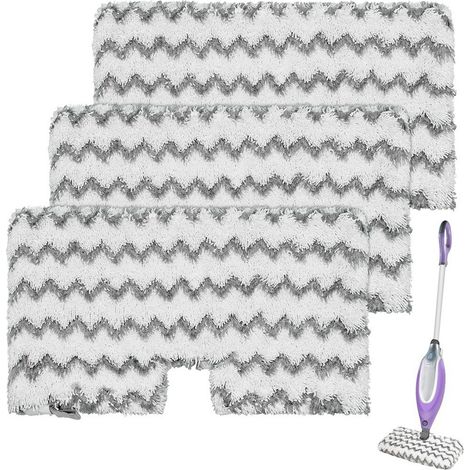 Lot de 3 – Compatible avec les accessoires pour balai vapeur Shark : lingettes/tampons de nettoyage (modèles S3500, S3501, S3601, S3801, S39) (1/5)