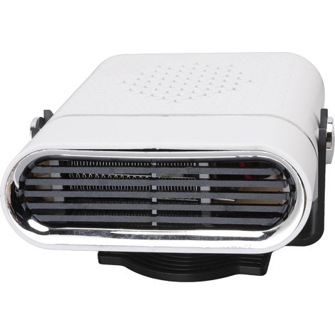 Chauffage de voiture portable à chauffage rapide, rotation à 360°, dégivreur et désembueur de pare-brise, 12 V, blanc (1/5)