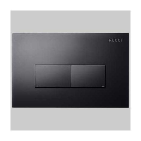 PLACCA DI COMANDO ECO LINEA ACRILICO DOPPIO TASTO  Nero Opaco     PUCCI