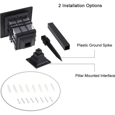 Lot de 2 bornes lumineuses solaires LED Tomshine 0,2 W pour jardin ou pelouse, 2 en 1, avec allumage/extinction automatique, résistantes à l'eau. (1/3)