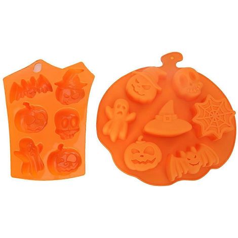 Halloween Silikon-Backformen zum Selbermachen: Muffinformen mit Kürbis-, Totenkopf- und Geistermotiven