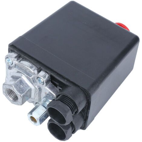 Vanne de commande de pressostat de compresseur d'air monotrou 0.51.2MPa (72.5175psi) 220V G1/4" (1/4)