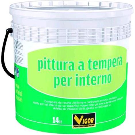 Pittura Murale Vigor Tempera Bianco Lt. 14