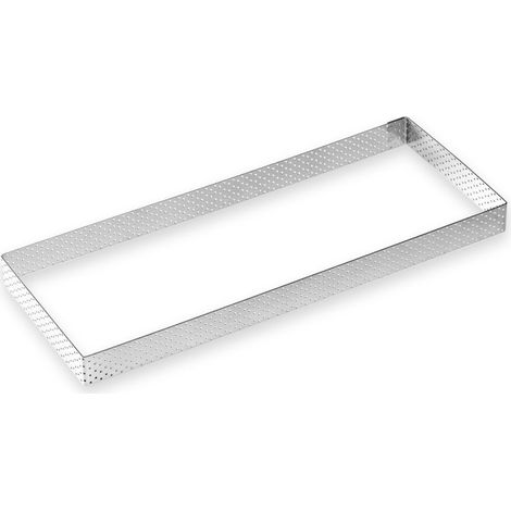 Cadre rectangulaire en inox perforé 28 cm - Alice Délice