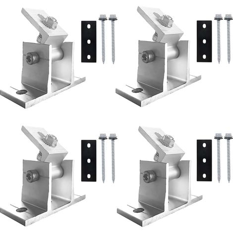 Lot de 4 Clips de Mise à Terre Panneau Solaire 35mm - Support Montage Panneau Solaire Toit, Fixation Stable pour Systèmes PV (1/5)
