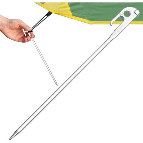 Entades au Sol Heavy Duty, Tent Stakes Camping Lawn Stakes,Camping Ground Pikes en Acier Inoxydable, Portable de randonnée de randonnée à Fixer des Chevilles pour l'extérieur (1/5)
