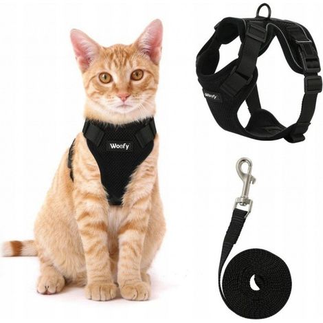 Pettorina da passeggio professionale per gatti, regolabile e senza pressione, taglia XS.