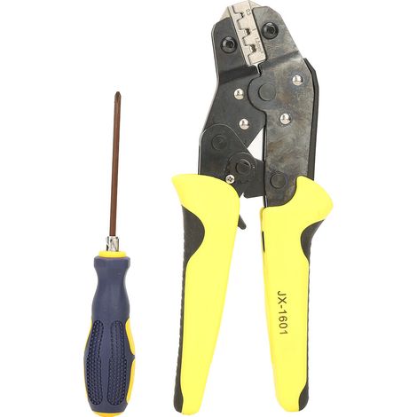 4-in-1-Set JX-1601 Ratschen-Crimpzange, Kabelcrimpzange mit Einsätzen, professionelle Crimpzange (1/5)