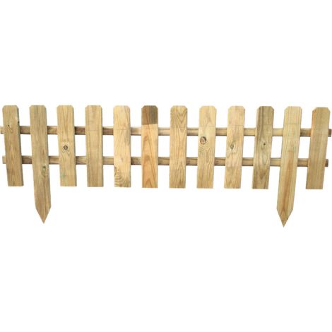 Staccionata per recinto steccato in legno impregnato 120x30 cm h.30/45 Europa STI