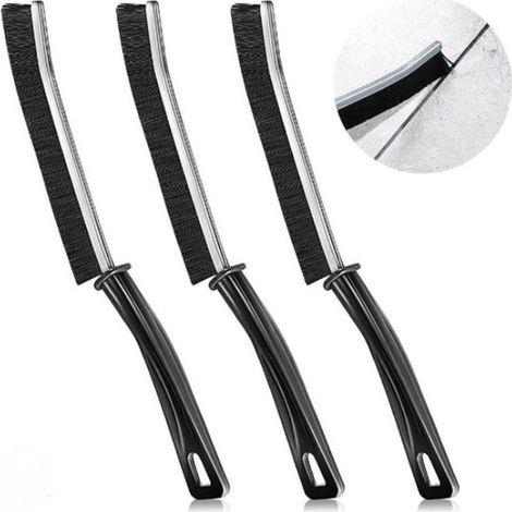 Brosse de nettoyage à long ruban pour les joints de carrelage dans la salle de bain, la cuisine et les coins de carrelage brosse à poussière à poils durs. (1/5)