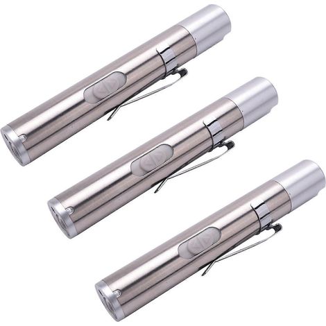 3x USB wiederaufladbare LED-Laser-Taschenlampe, hochwertige, leistungsstarke Mini-Taschenlampe, Stift, hängendes Design, Fl (1/5)