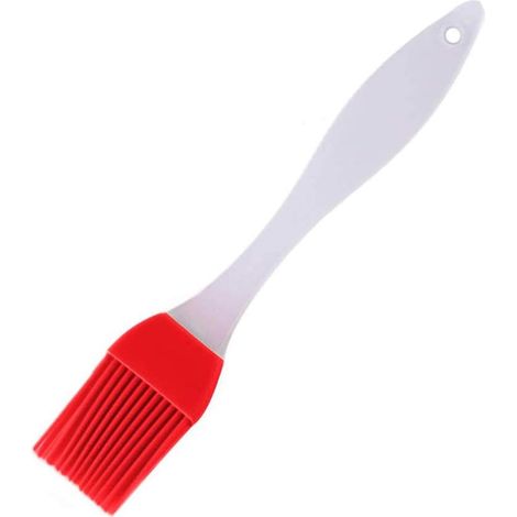 Pinceau à pâtisserie en silicone, pinceau pour grillades, pinceau à badigeonner les pâtisseries, pinceau à huile flexible rouge résistant à la chaleur pour grillades