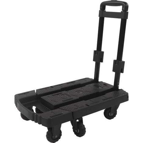 Klappbarer Handwagen, 200 kg Tragkraft, robuster Transportwagen mit 4 um 360° drehbaren Rädern für Flughafentransfers (1/5)
