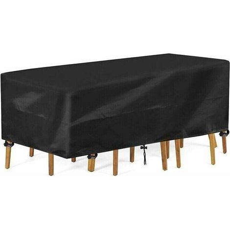 Bache Table Jardin, Rectangulaire Housse Table de Jardin Imperméable, Anti-UV, 210D Oxford Tissu Housse de Table Chaise Meubles de Jardin Extérieure (213x132x72cm) (1/5)