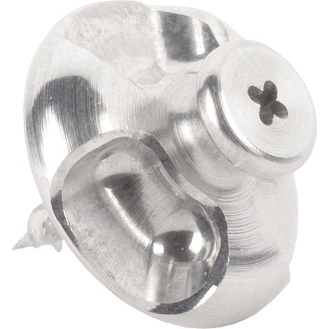 Fixation tableau - Diamètre : 24,5 mm - Epaisseur : 12 mm - Longueur : 28 mm - Matériau : Aluminium - L'ATTACHANTE (1/5)