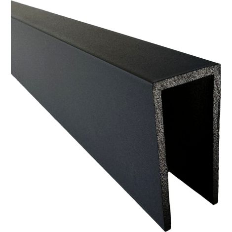 Profilé U Aluminium 1000 mm, Section 30 x 13,5 x 30 x 1,5 mm, Finition Noir Mat – Profilé U de Qualité pour Agencement, et Construction Professionnelle