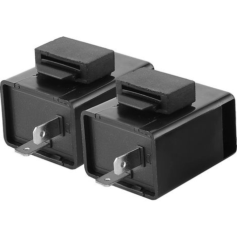 Par de relés intermitentes ajustables de 12 V y 2 pines para motocicleta, control de velocidad de luz de señal de giro LED para scooter y ATV (1/4)
