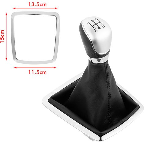 Convient pour Ford Focus — Pommeau de levier de vitesses — Soufflet de levier de vitesses grand format — Accessoire compatible avec le levier de vitesses (5 vitesses) (1/5)