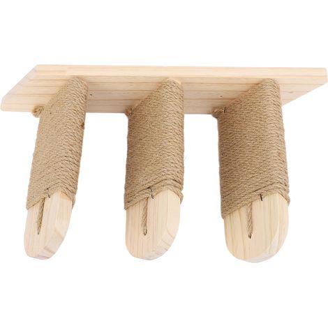 Floating Wall Shelf for Cats, Pine Wood Cat Climbing Frame (1/5)